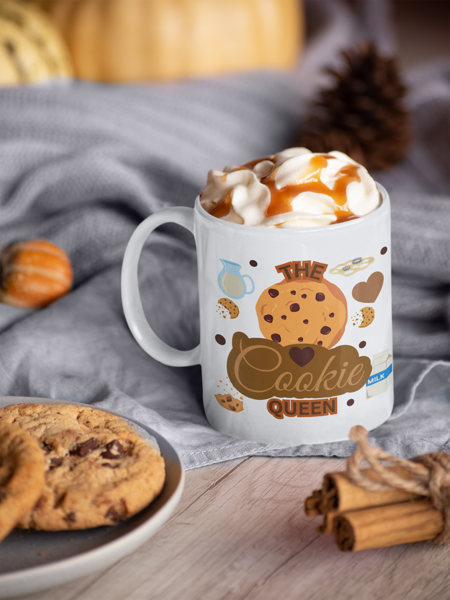 11oz 'Milk & Cookies Queen' Coffee Mug